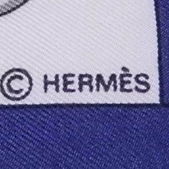 Auth HERMES Carre 90 Cliquetis Scarf Blue/Multicolor 100% Silk - Picture 11 of 12